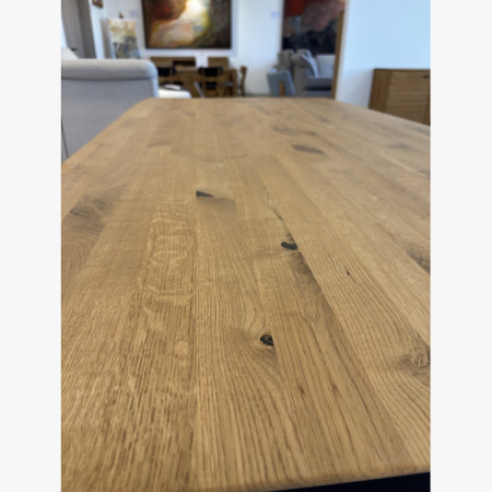 Étkezőasztal fekete fém lábakkal, 200 x 100 cm - outlet