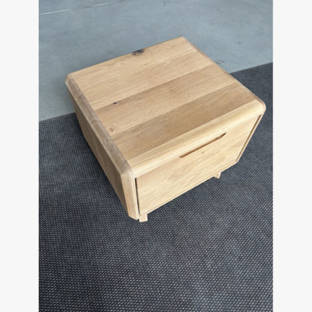 Éjjeliszekrény, tömör tölgy fehér - outlet