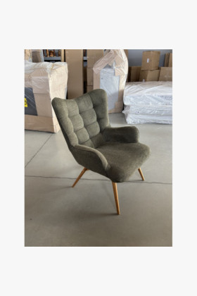 Nappali fotel, zöld szövet - outlet 2