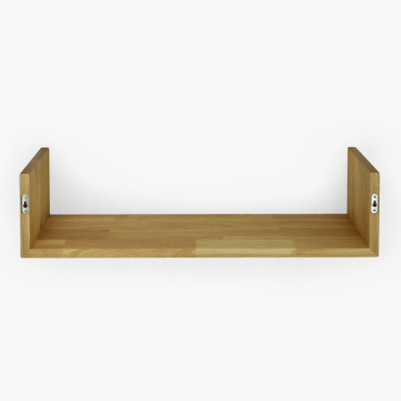 Tölgy fali polc Hugo 80 cm, tömörfa, olajozott