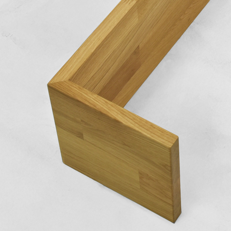 Tölgy fali polc Hugo 80 cm, tömörfa, olajozott