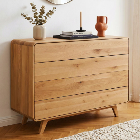 Avalon tölgy komód 4 fiókkal 120 cm – natúr tölgy