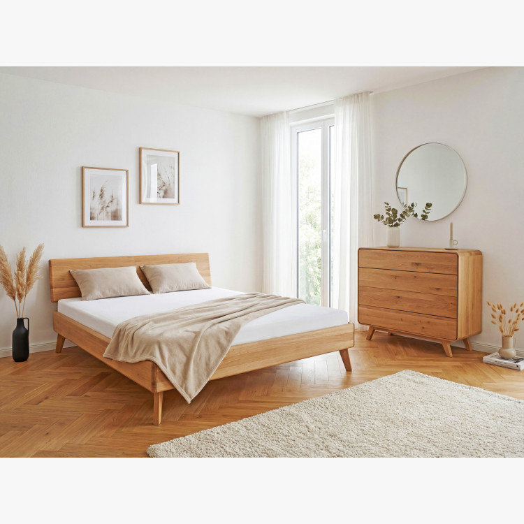 Avalon tölgy komód 4 fiókkal 120 cm – natúr tölgy