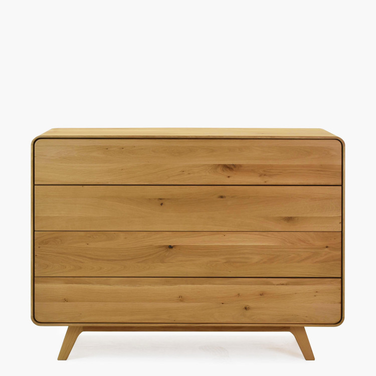 Avalon tölgy komód 4 fiókkal 120 cm – natúr tölgy