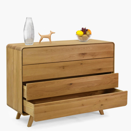 Avalon tölgy komód 4 fiókkal 120 cm – natúr tölgy