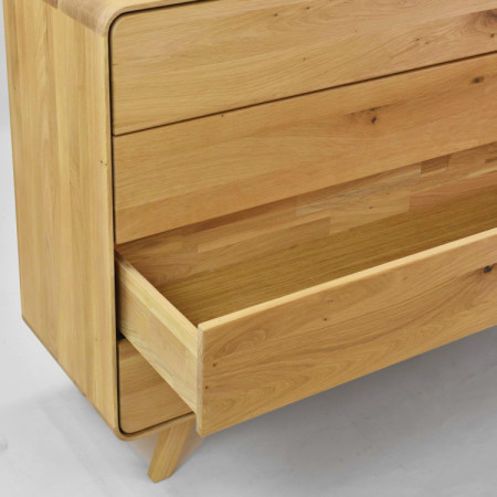 Avalon tölgy komód 4 fiókkal 120 cm – natúr tölgy