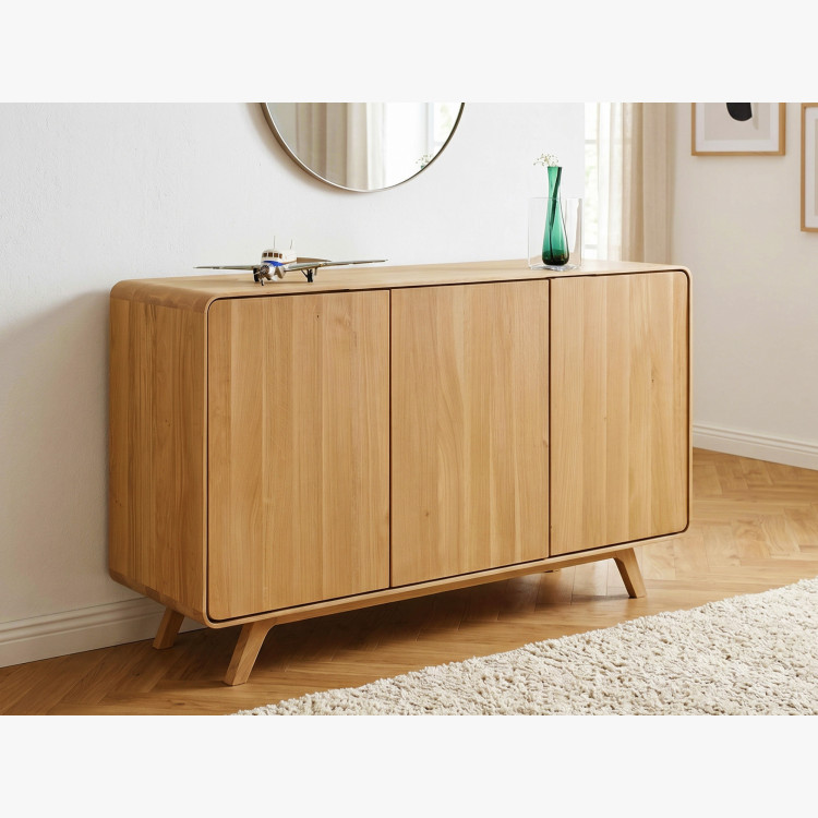 Avalon tölgy komód 3 ajtó 134 cm – natúr tölgy