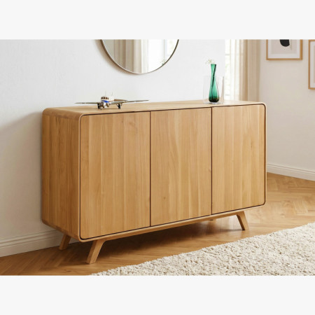 Avalon tölgy komód 3 ajtó 134 cm – natúr tölgy