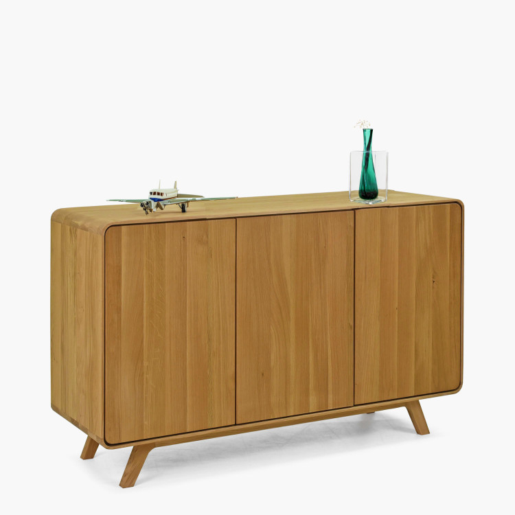 Avalon tölgy komód 3 ajtó 134 cm – natúr tölgy