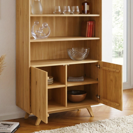 Avalon tölgy polc 180 cm magas ajtókkal – tölgy natural