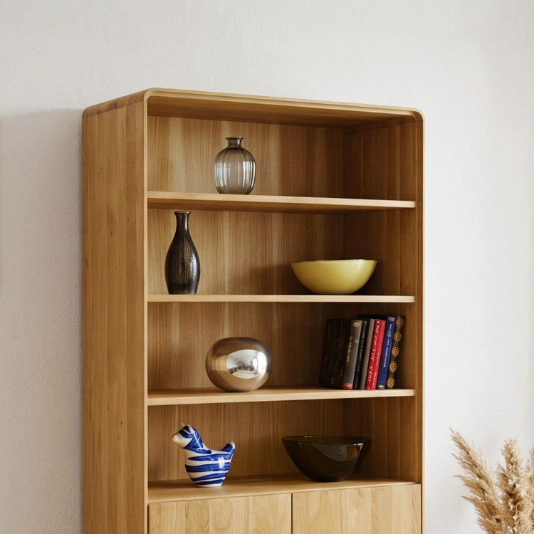 Avalon tölgy polc 180 cm magas ajtókkal – tölgy natural