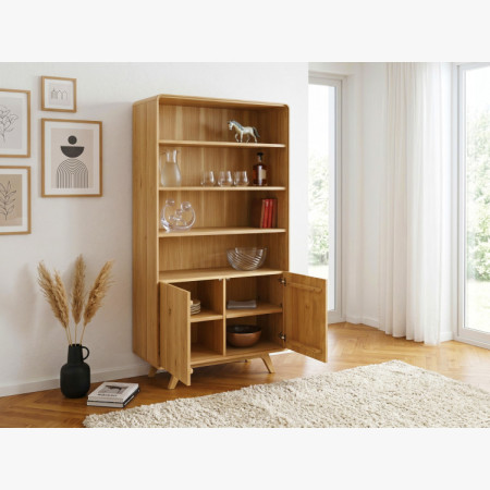 Avalon tölgy polc 180 cm magas ajtókkal – tölgy natural