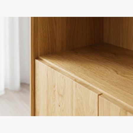 Avalon tölgy polc 180 cm magas ajtókkal – tölgy natural