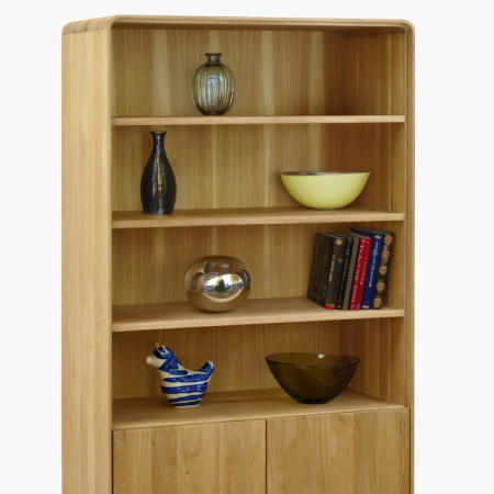 Avalon tölgy polc 180 cm magas ajtókkal – tölgy natural