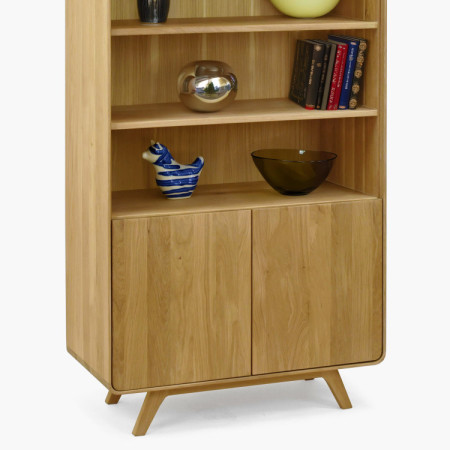 Avalon tölgy polc 180 cm magas ajtókkal – tölgy natural