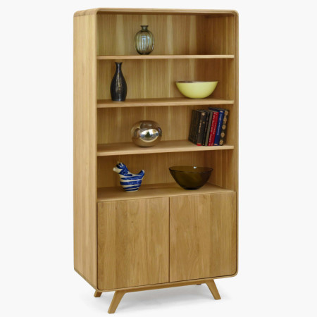 Avalon tölgy polc 180 cm magas ajtókkal – tölgy natural