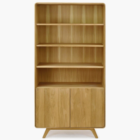 Avalon tölgy polc 180 cm magas ajtókkal – tölgy natural