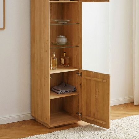 Tömör vitrines szekrény Avalon 1-ajtós tölgy natural