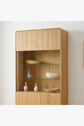 Avalon 2 ajtós vitrin tölgy natural üveggel 2