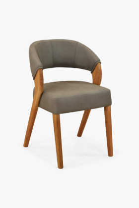 Design luxus szék - tölgy, Almondo - taupe