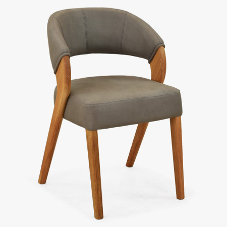 Design luxus szék - tölgy, Almondo - taupe