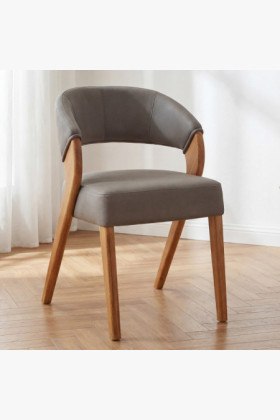 Design luxus szék - tölgy, Almondo - taupe 2