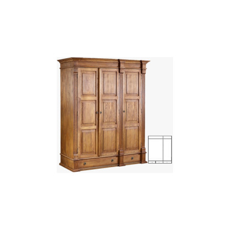 GARDRÓBSZEKRÉNY PRESTIGE (D-SAW-68 A1) BARNA LAKK