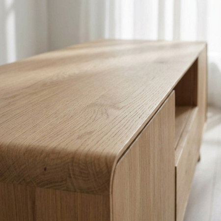 Fa televíziós komód, fehér tölgy