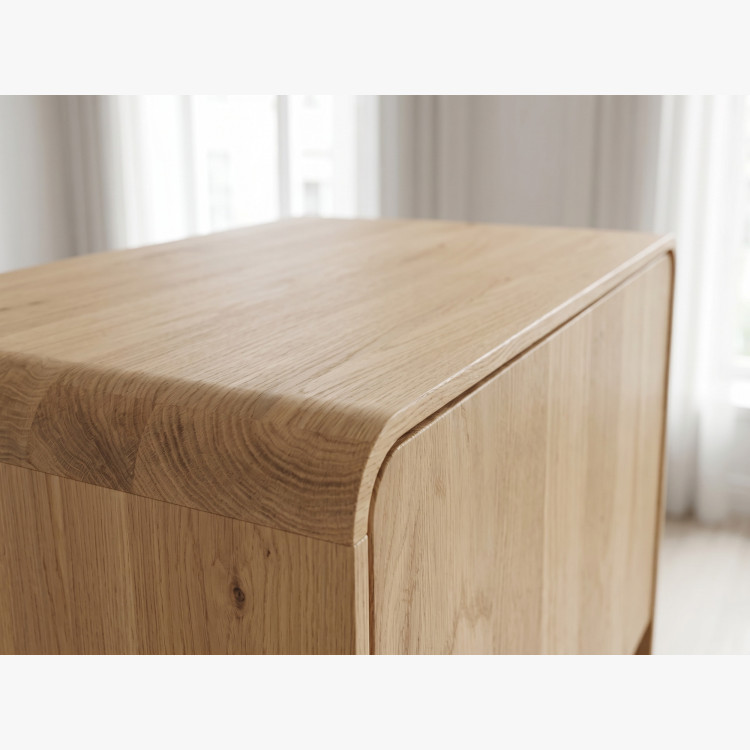 Egyszárnyú tölgy vitrinszekrény, fehér tölgy