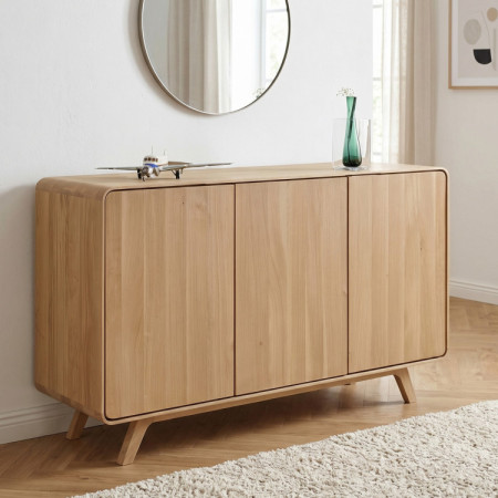 Fa komód fehér tölgy ajtókkal