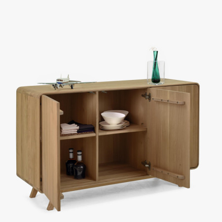 Fa komód fehér tölgy ajtókkal