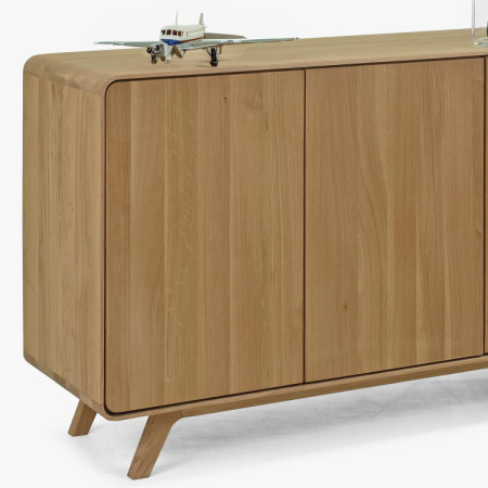 Fa komód fehér tölgy ajtókkal