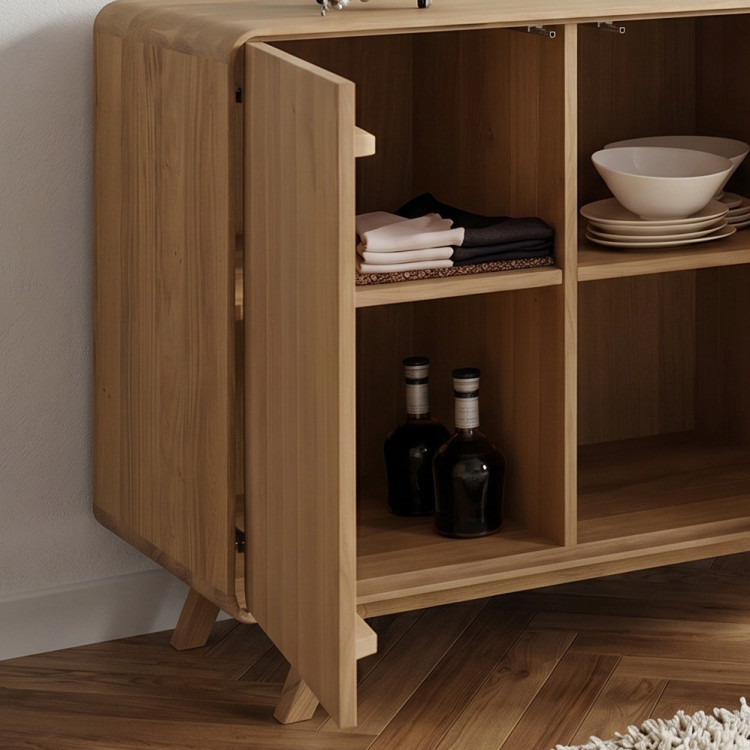 Fa komód fehér tölgy ajtókkal