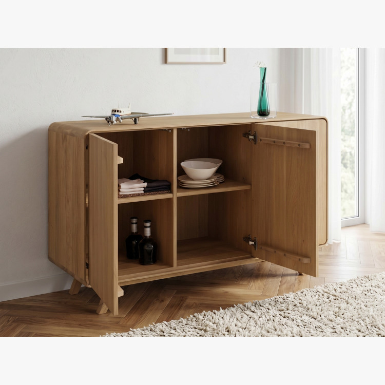 Fa komód fehér tölgy ajtókkal