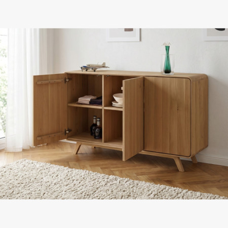 Fa komód fehér tölgy ajtókkal