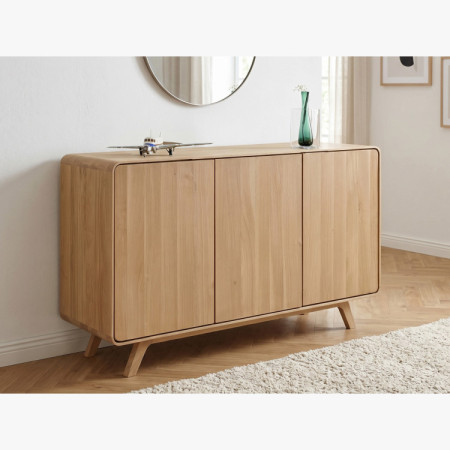 Fa komód fehér tölgy ajtókkal