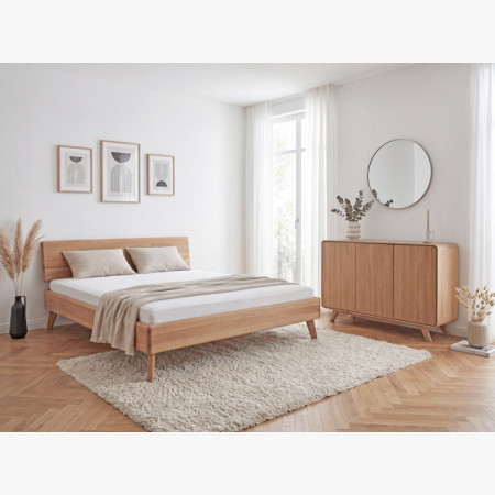 Fa komód fehér tölgy ajtókkal