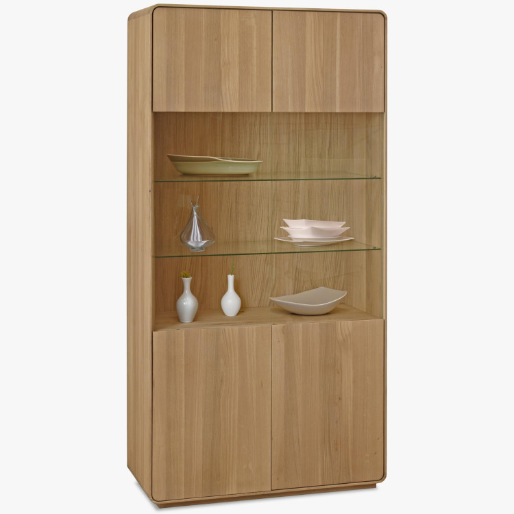 Fa elemekből álló nappali fal - tölgyfa tömör, fehér tölgy színben