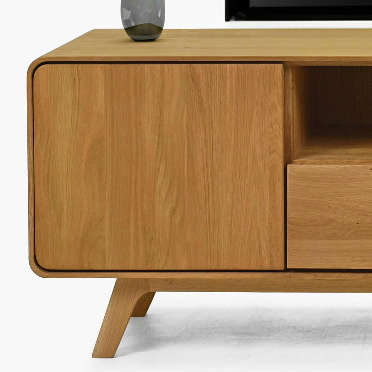 Tömör tölgy TV komód 180 cm Avalon tölgy natural