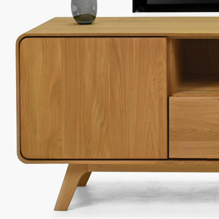 Tömör tölgy TV komód 180 cm Avalon tölgy natural