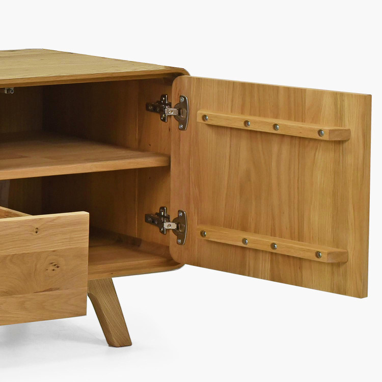 Tömör tölgy TV komód 180 cm Avalon tölgy natural