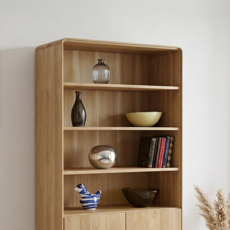 Fa tölgy polc ajtókkal, fehér tölgy