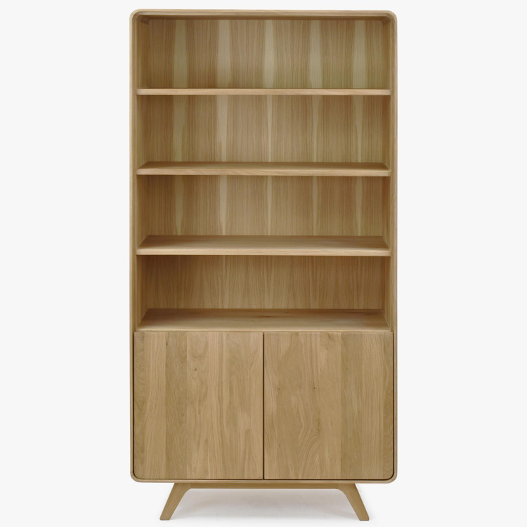 Fa tölgy polc ajtókkal, fehér tölgy