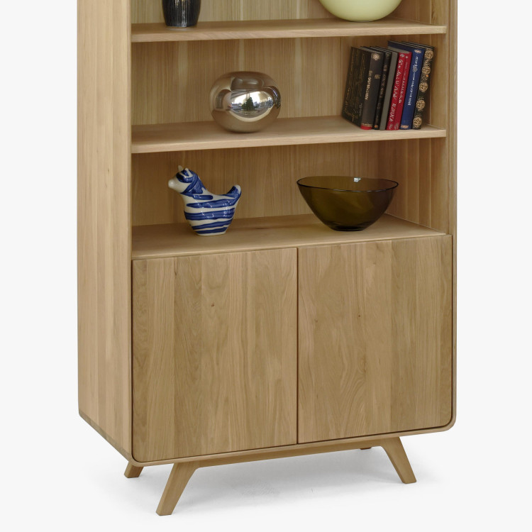 Fa tölgy polc ajtókkal, fehér tölgy