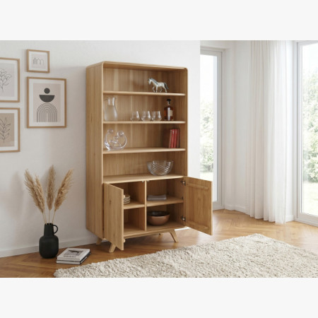 Fa tölgy polc ajtókkal, fehér tölgy