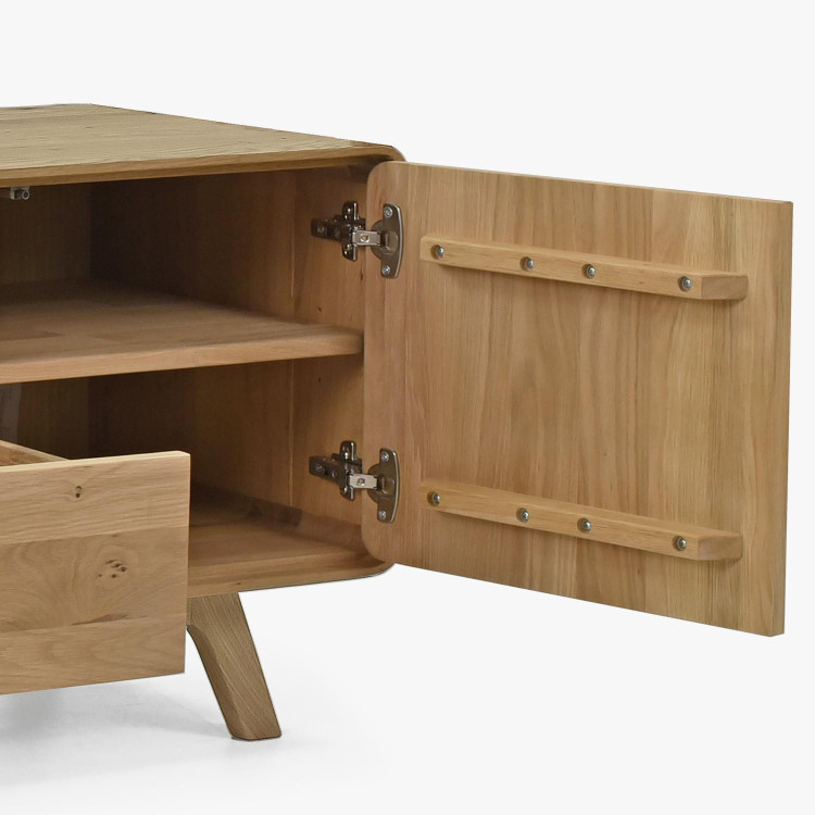 Nappali fal - tömör tölgy fehér tölgy színben