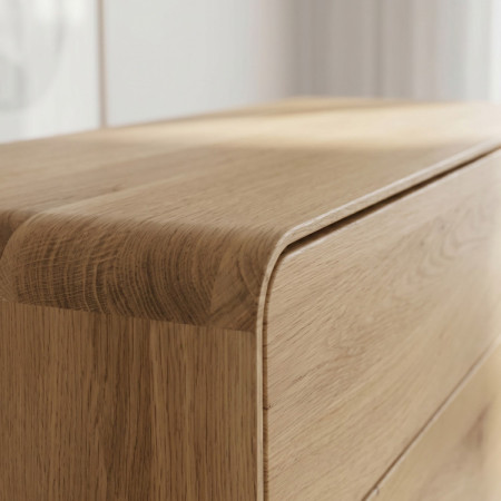 Fa komód fehér tölgy 4 fiókkal