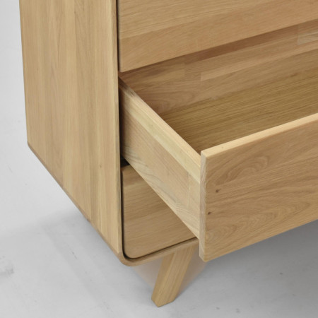 Fa komód fehér tölgy 4 fiókkal