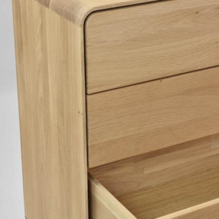 Fa komód fehér tölgy 4 fiókkal