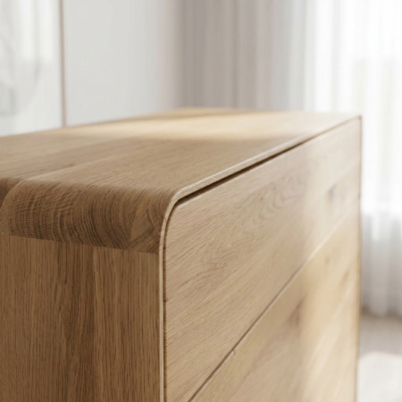 Fa komód fehér tölgy 4 fiókkal